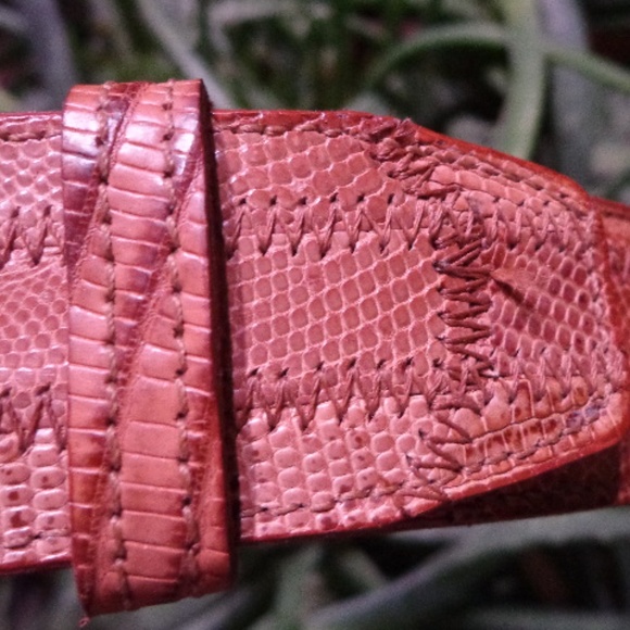 New Nocona Genuine Lizard Leather Western Belt 30 main image 3